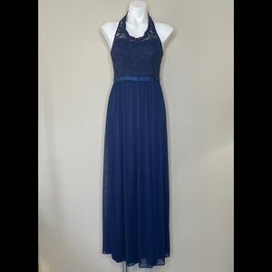 Special Occasion David's Bridal Formal Evening Marine Blue Cocktail Dress